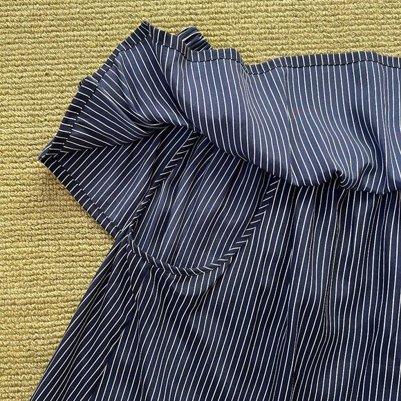 Madewell Blue and White Striped Silk Shirt Size S - Picture 8 of 8